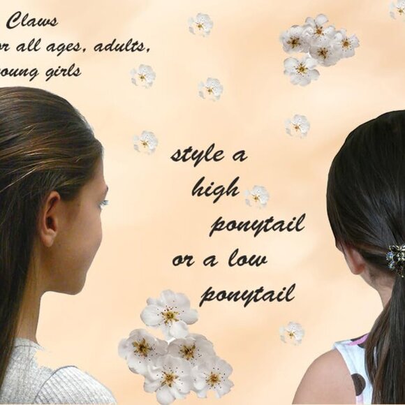 Mini Hair Claws Set 8 Metal Small Clips for Hair Styling Bun Ponytail - Picture 9 of 9